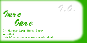 imre opre business card